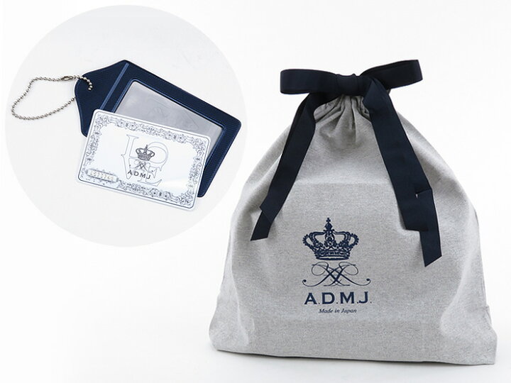 A.D.M.J. 23cmボストン2way 濃紺 可愛い♡JAPAN