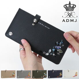 admj 財布 長財布 薄型 ADMJ モーツァルト カラーグラデーション スリムウォレット 薄型長財布 エーディーエムジェイ アクセソワ 本革 子牛革 ブラック 黒 ベージュ グレー カーキ パープル 紫 ホワイト 白 レディース ACS06028/ACS06025MZ