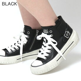 【クーポン】【正規品】ASH スニーカー アッシュ ハイカット スニーカー レースアップ ビンテージ風 ホワイトソール 厚底 レディース 黒 ブラック 150655 RAGE ★