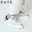 【クーポン】【正規品】デイト スニーカー D.A.T.E. STEP LAMINATED carf ローカットスニーカー ローテク 白スニーカー 本革 レザー メタリック シルバー ホワイト 白 date LMW ★