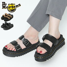 【クーポン】【正規品】ドクターマーチン dr.martens サンダル 厚底 本革 マイルズ スライドサンダル SLIDE SANDAL レザーサンダル スリッポン ブラック 黒 レディース MYLES 23523001 ★