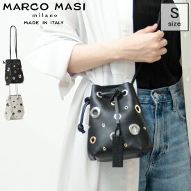 【正規品】マルコマージ バッグ marco masi 巾着バッグ トートバッグ ショルダーバッグ ミニ 肩がけ 斜めがけ 本革 ハトメ ブラック 黒 オフホワイト 白 レディース 3319 OCCHI ★