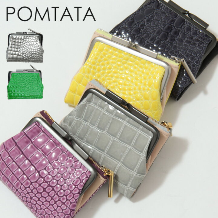楽天市場】【クーポン】ポンタタ 財布 がま口 pomtata 二つ折り  