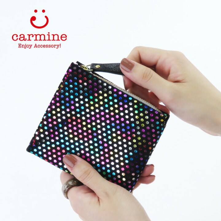 楽天市場】カーマイン 財布 carmine 財布 二つ折り 小さい コンパクト 