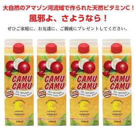 30%カムカム果汁入り5倍濃縮飲料1本紙パック500ml×4本賞味期限2026年8月10日乾燥季節のスーパービタミンC&ポリフェノール補給に♪ビタミンC世界一♪美味しさにこだわりました〜♪