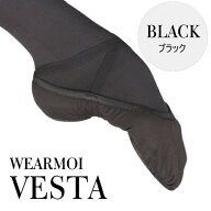 送料無料 ウェアモア VESTA バレエシューズ ブラック 黒 Wear Moi ヴェスタ ストレッチキャンバス スプリ…