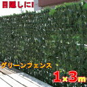 目隠しグリーンフェンス ★ダークグリーン色★ 1m×3m カーテン ベランダ テラス 簡単取付 日差し サンシェード 対策 格子 メッシュ 日よけ DIY ...