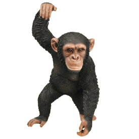 チンパンジーのガーデンオーナメント ガーデニング 資材 雑貨 動物 オーナメント 置物 置き物 オブジェ リアル サル 猿 園芸 アニマル コミカル 庭先 玄関先 ガーデニングオーナメント ガーデンマスコット モンキー おさるさん さる