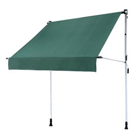 【数量限定！アウトレットセール】 組立ラクラクオーニング ダークグリーン ブラウン 幅200cmタイプ つっぱり式 前幕付き 物干竿フック付き 日よけ 日除け サンシェード 目隠し UVカット 節電 洗濯 スクリーン ブラインド 庭 紫外線 熱中症対策 アウトレット B品