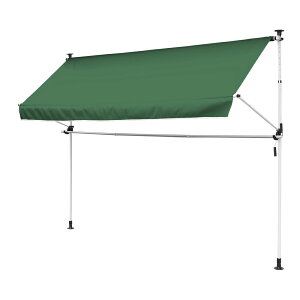 日よけ シェード 幅2m 大型 突っ張り オーニング 200cm 物干し竿付き 日除け スクリーン 洗濯物 ランドリースペース ベランダ カフェ風 目隠し サンシェード 遮光 遮熱 UVカット 紫外線カット