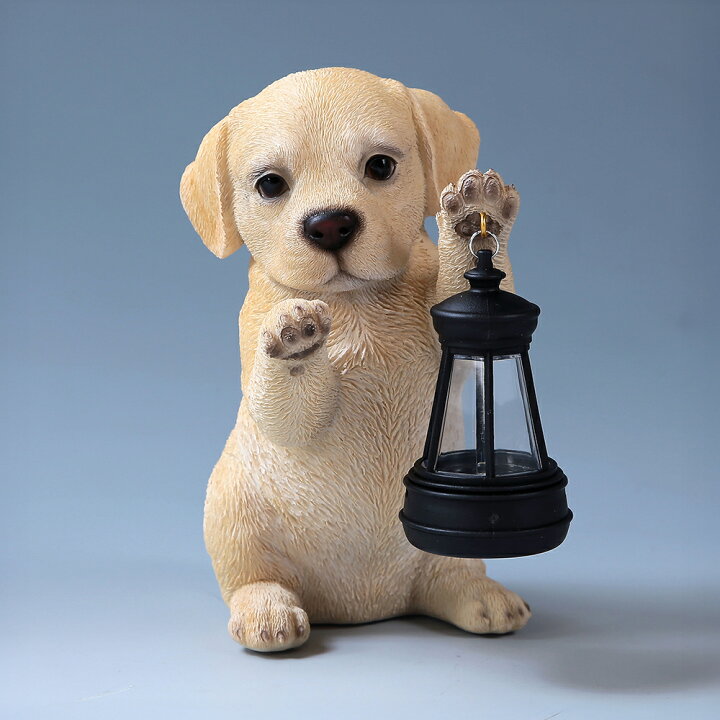 楽天市場】ソーラーライト 犬 オブジェ オーナメント ガーデン 
