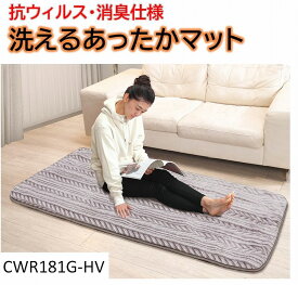 ホットマット 抗ウィルス 消臭 洗える 180×80cm 洗濯 敷毛布 セミシングル 昼寝 ホットカーペット 1畳 パーソナルマット 電気暖房 省エネ CWR181G 広電 KODEN