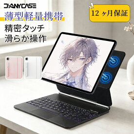 【SS期間30％OFF】iPad キーボードケース 日本語配列 Bluetooth タッチパッド 7色バックライト 3段階輝度 Air 11/13インチ M4/M3/M2 Pro 11/13インチ M5/M4 12.9インチ対応 薄型 軽量 磁気吸着 ペン収納 角度調整 オートスリープ 仕事 勉強 持ち運び danycase