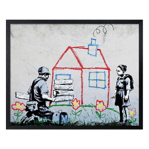 Crayon House Foreclosure oNV[ ꂽNnEX A[g|X^[ t[ ubNt[ EH[A[g 53×43cm  ubN C_XgA 킢 b