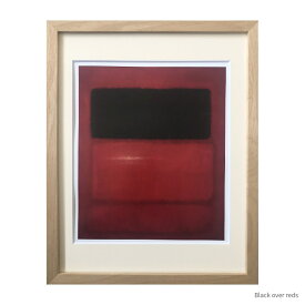 Black over reds マーク・ロスコ アートポスター 天然木 フレーム 30.5×38cm A3サイズ レッド ブラック 北欧 ナチュラル シンプル おしゃれ 壁掛け 額入り