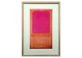 Violet Center, 1955 マーク・ロスコ アートポスター 天然木 フレーム 42.5×59cm A2サイズ ピンク オレンジ 北欧 ナチュラル シンプル おしゃれ 壁掛け 額入り