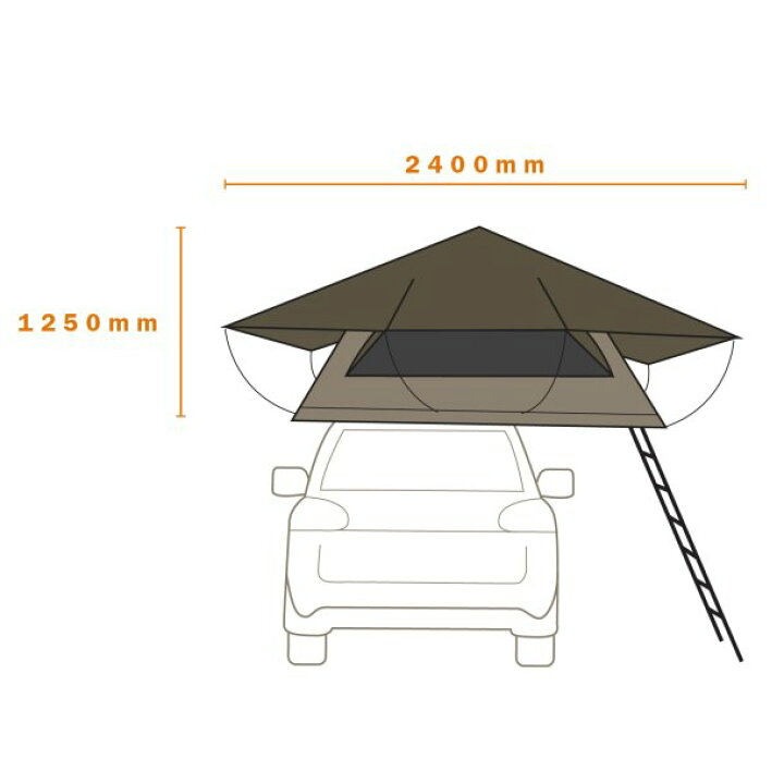 楽天市場】DARCHE INTREPIDOR1400 ルーフテント ルーフトップテント 車 