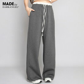 パンツ ワイドパンツ レディース 春 夏 秋 ストレッチ ワイドパンツ ズボン 美脚 ゆったり スウェット 通勤 部屋着 きれいめ 大きいサイズ 体型カバー 選べる丈 ダブルウエスト 【 ダブルウエストワイドパンツ 】ダークエンジェル