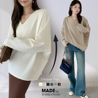 22%OFF【期間限定：3,490円→2,699円！】 即納 コクーントップス トップス レディース Vネック ラウンド…