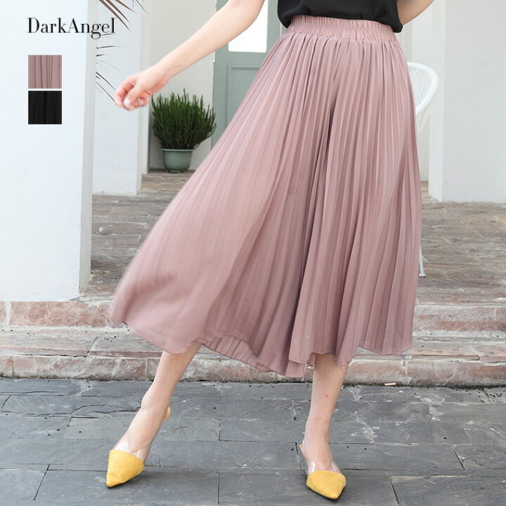 楽天市場 プリーツスカーチョ スカンツ プリーツ スカーチョ 春夏 ロング丈 レディース ブラック 黒 ピンク フレアパンツ ガウチョパンツ ワイドパンツ ウエストゴム 裏地付き プリーツスカンツ 夏 新作 19年5月新作 ボトムス ダークエンジェル Dark