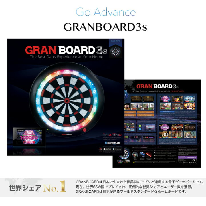 楽天市場】ダーツボード GRAN BOARD 3s Green Blue グランボード3s 