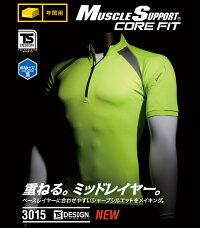 【送料無料】【TS-DESIGN藤和ショートスリーブハーフジップシャツ3015】【半袖シャツ】【メンズ】【マッスルサポート】【吸汗速乾Tシャツアンダーシャツ】【クールビズ】【カラーラボ】【春夏】