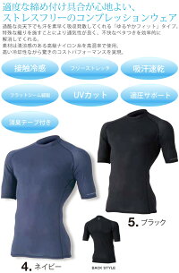 【送料無料】イーブンリバーEVENRIVERGTA-05アイスコンプレッションエアー(半袖)インナーウェアインナーシャツ【UVカット】【消臭テープ】【接触冷感】