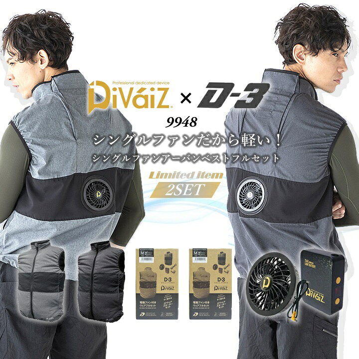 楽天市場】【即日発送】【2着セット】ファン付きベスト 空調服  