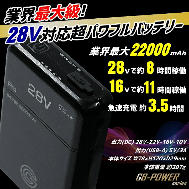 楽天市場】【即日発送】空調服用 （28V専用 バッテリーセット）長信 