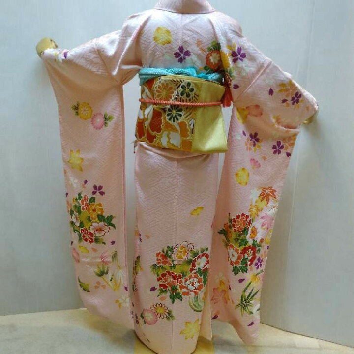 楽天市場】【送料無料】振袖 正絹 ピンク地古典花文様 お仕立て上がり 