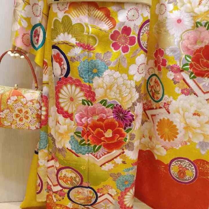 楽天市場】【送料無料】振袖 お仕立て付き 正絹 金彩友禅 刺繍 豪華な 