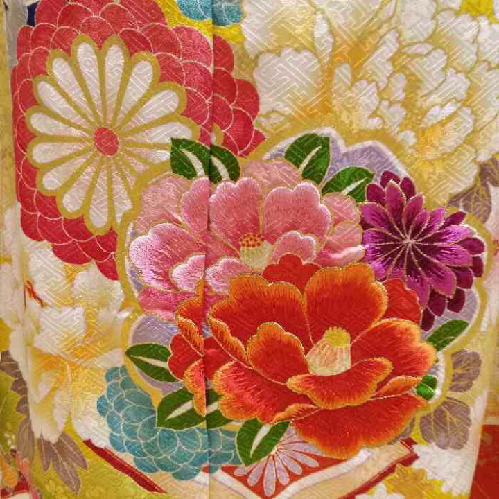 楽天市場】【送料無料】振袖 お仕立て付き 正絹 金彩友禅 刺繍 豪華な 