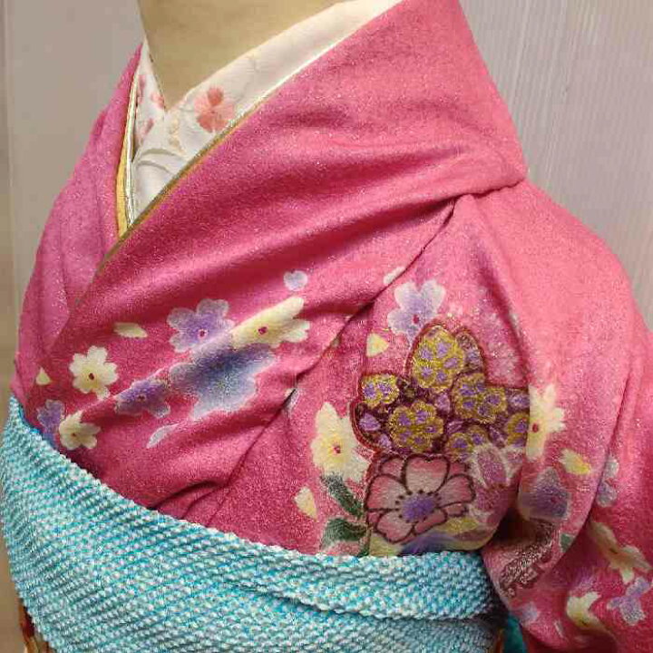 楽天市場】【送料無料】振袖 お仕立て付き 正絹 京友禅 ピンク地花  