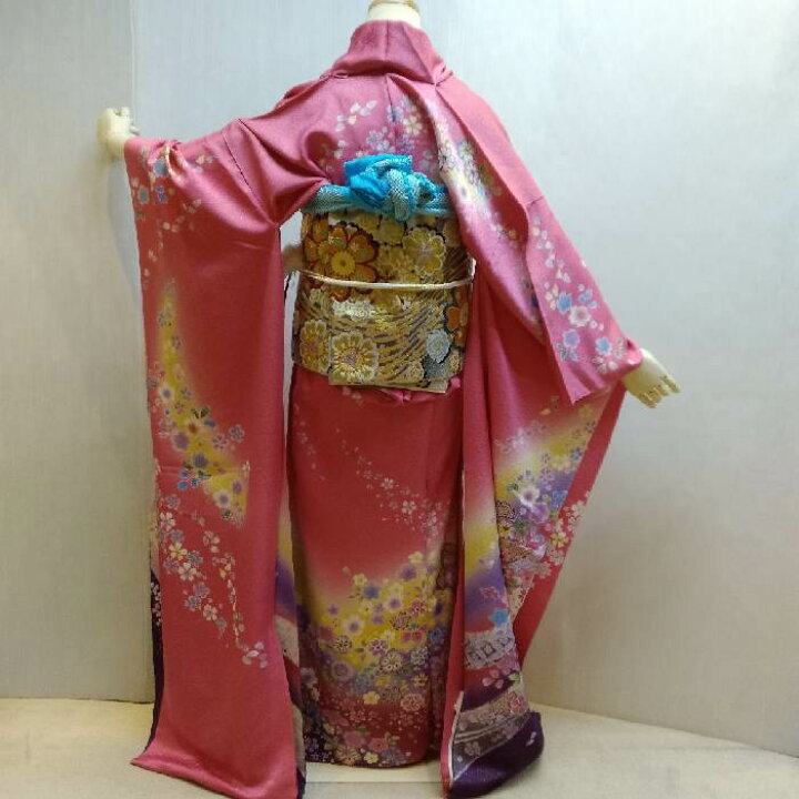 楽天市場】【送料無料】振袖 お仕立て付き 正絹 京友禅 ピンク地花  