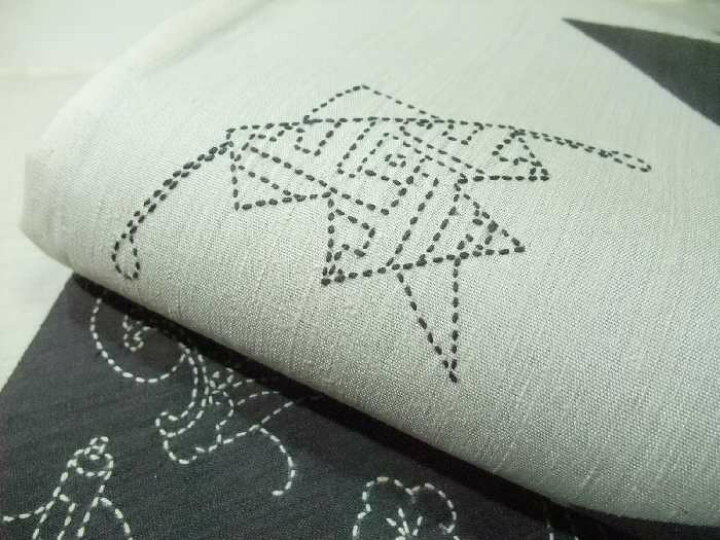 楽天市場】【送料無料】袋帯 正絹 刺し子刺繍 紬織 民芸宝尽くし柄  