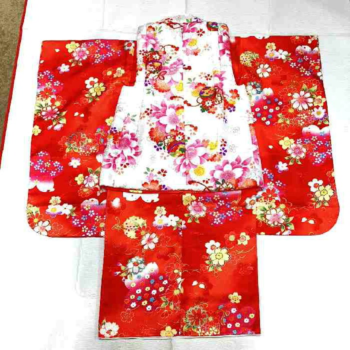 楽天市場】【送料無料】七五三 着物 3歳 被布・着物6点セット 友禅柄 