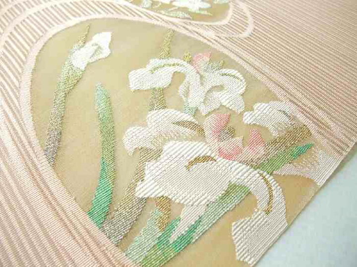 楽天市場】【送料無料】夏物 正絹絽綴れ八寸名古屋帯 粋な花模様 新品  