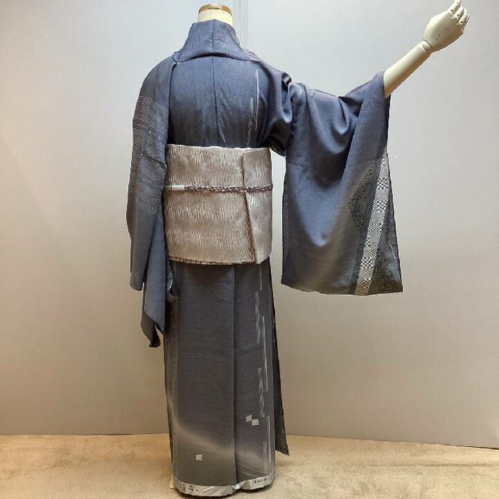 楽天市場】【送料無料】夏物 正絹 絽訪問着生地 粋な幾何学文様柄 新品  