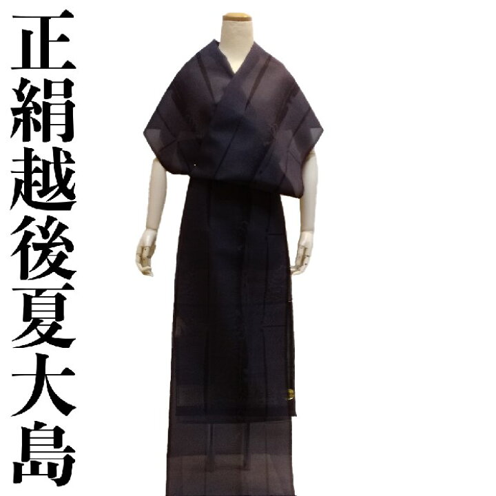楽天市場】【送料無料】夏物 正絹紬小紋生地 粋な越後夏大島物語 新品  