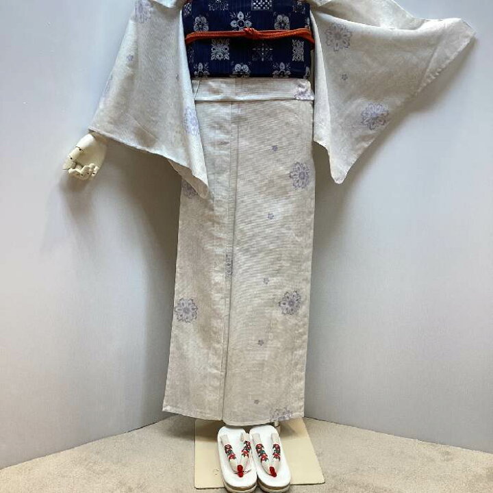 楽天市場】【送料無料】洗える着物 絽夏物小紋 お仕立て上がり オフ  
