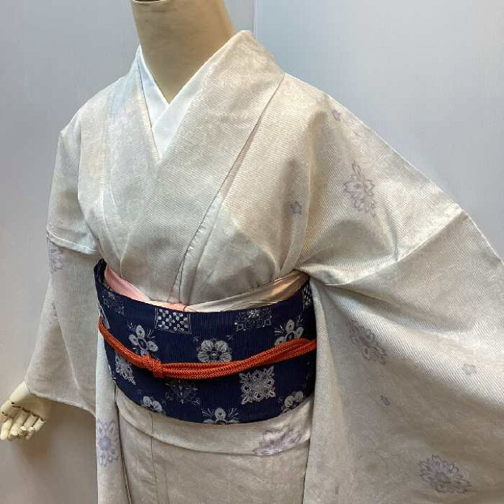 楽天市場】【送料無料】洗える着物 絽夏物小紋 お仕立て上がり オフ  