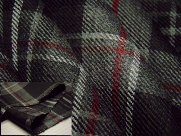 お仕立て付きの黒グレーチェック柄のウールの羽織 コートです 市場 数量は多 送料無料 お仕立て付きウール羽織 チェック柄 コート wko117ha