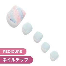 【公式】貼るだけ簡単ネイル 12サイズ 24枚入り【Cotton Candy Sky】ネイル チップ ジェル シール ネイルシール ネイルチップ ダッシングディバ 時短ネイル 貼るネイル Dashing diva 貼るだけ フットネイル 足ネイル ペディ はがせる つけ爪 夏ネイル