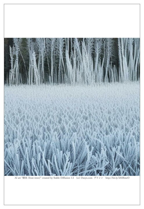 【冬】季節の AIアート ポストカード 絵はがき 「樹氷」 冬の風景 写真風アート オリジナル絵葉書 デイシン プライム