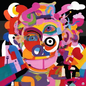 AIアートポスター カナブストラクド「ピカソ的有刺なき不条理主義」 Kanabstracd オリジナルアート作品 アートポスター アートプリント 壁掛けアート ウォールアート インテリア デジタルアート 現代アート