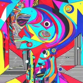 AIアートポスター カナブストラクド「ピカソ・非セザンヌ的…」 Kanabstracd オリジナルアート作品 アートポスター アートプリント 壁掛けアート ウォールアート インテリア デジタルアート 現代アート