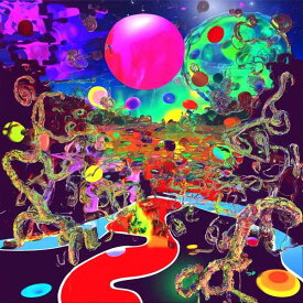 AIアートポスター カナブストラクド「矢羽根なき±超現実と±ファンタジー」 Kanabstracd オリジナルアート作品 アートポスター アートプリント 壁掛けアート ウォールアート インテリア デジタルアート 現代アート