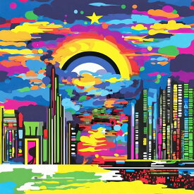 AIアートポスター カナブストラクド「結び目なき±グラフィック・スコア」 Kanabstracd オリジナルアート作品 アートポスター アートプリント 壁掛けアート ウォールアート インテリア デジタルアート 現代アート