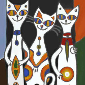猫アート AIアートポスター 「ピカソ風の猫」 ねこアート キャットアート 猫の絵 ネコ 近代画家風 近代画風アート Pablo Ruiz Picasso オリジナルアート作品 アートポスター アートプリント 壁掛けアート ウォールアート インテリア デジタルアート 現代アート