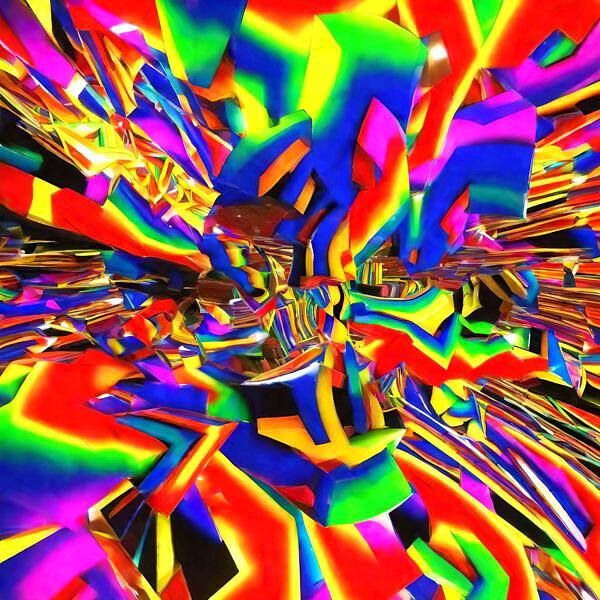 AIアートポスター カナブストラクド「Mega 的一様なグレーなき3D」 Kanabstracd オリジナルアート作品 アートポスター アートプリント 壁掛けアート ウォールアート インテリア デジタルアート 現代アート